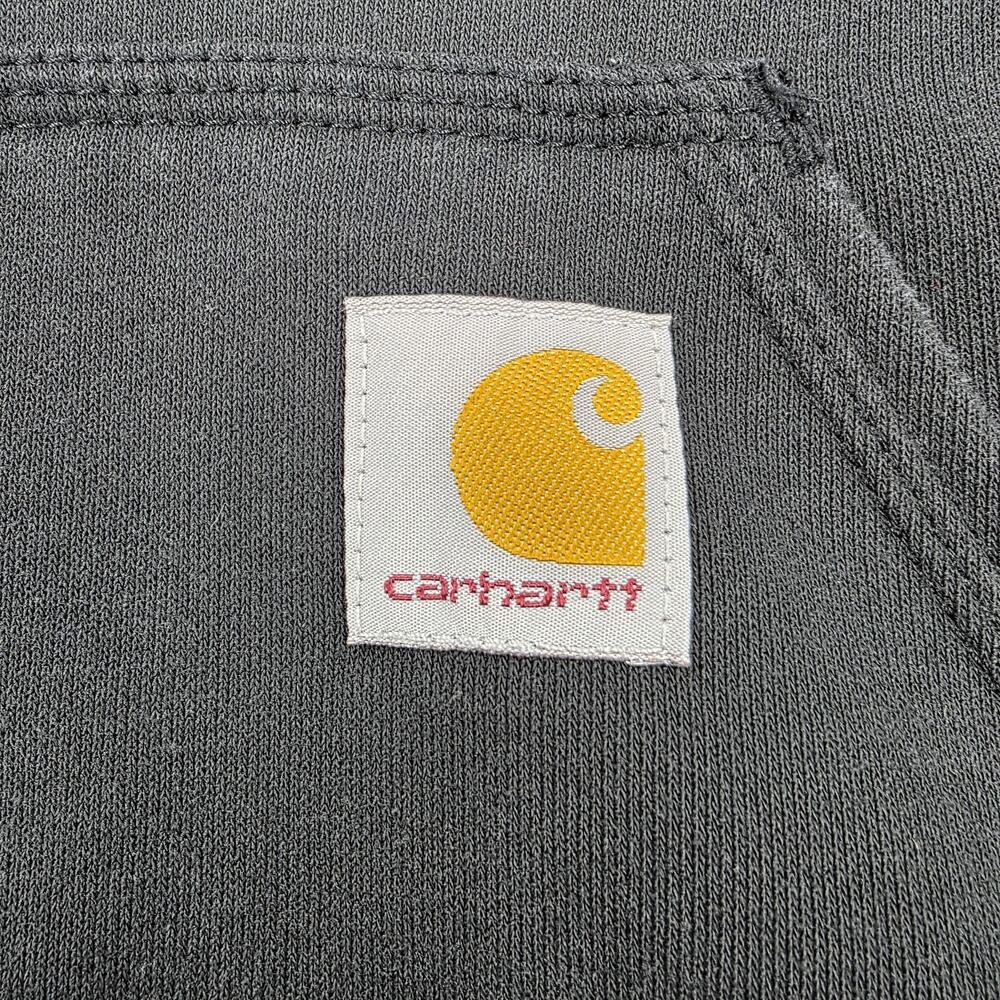 Carhartt Hoodie Mens Large Black Loose Fit EFCO Logo Fleece Pullover Workwear - Picture 10 of 16